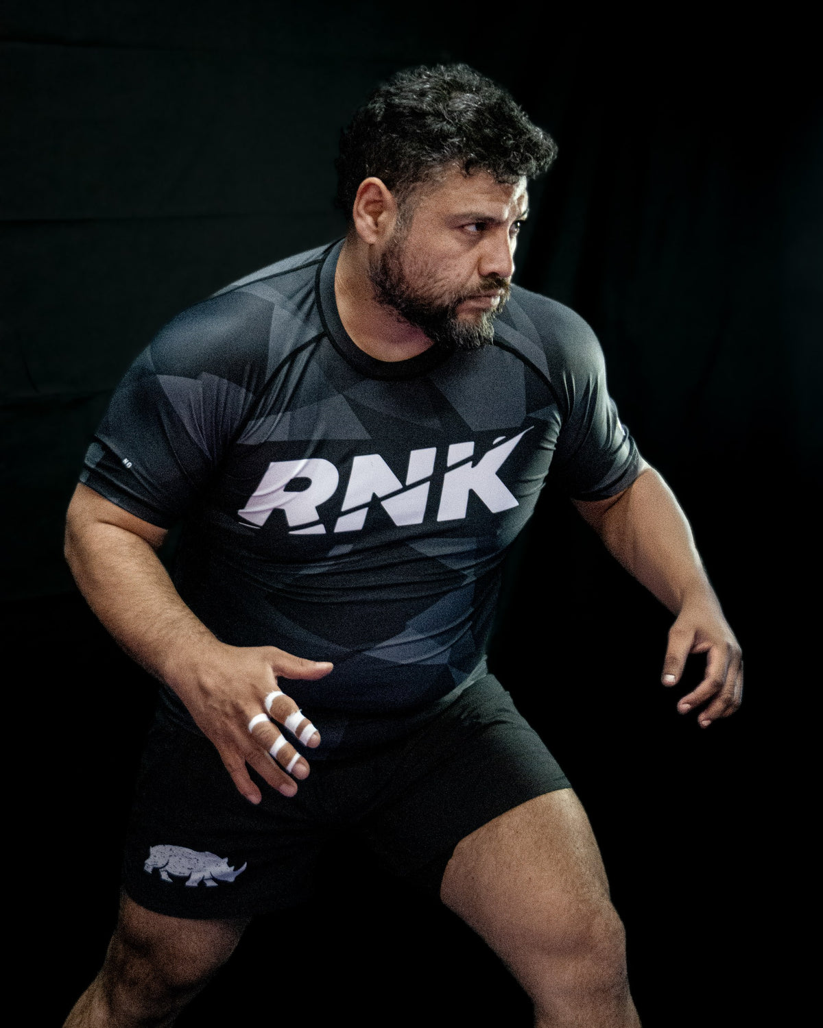 Rashguard Héroe · Geométrico Negro